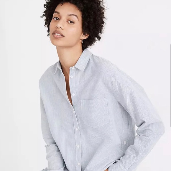 Madewell Side Button Ex Boyfriend Shirt - Picture 1 of 5